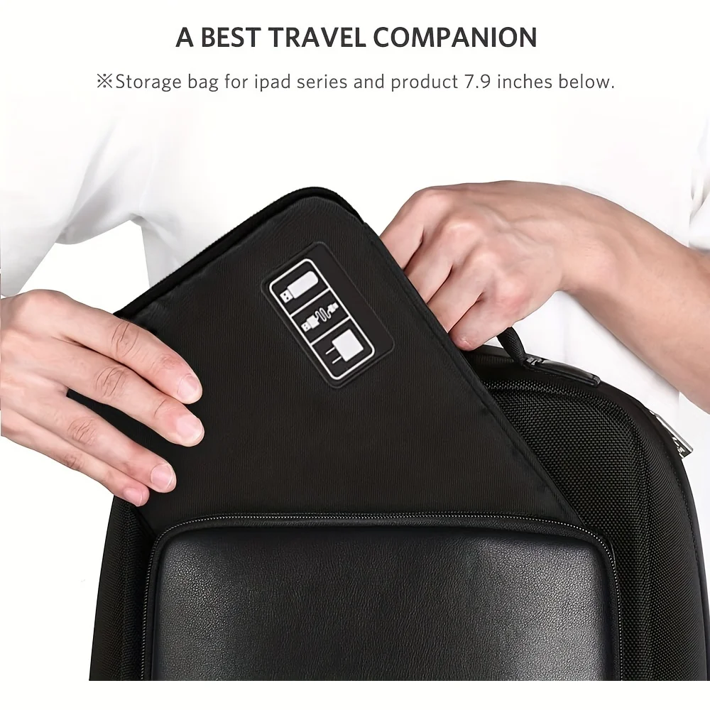 حقيبة تنظيم الملحقات الإلكترونية المقاومة للماء، حقيبة تخزين الكابلات المحمولة لشواحن كابل بيانات USB، حقيبة أدوات السفر