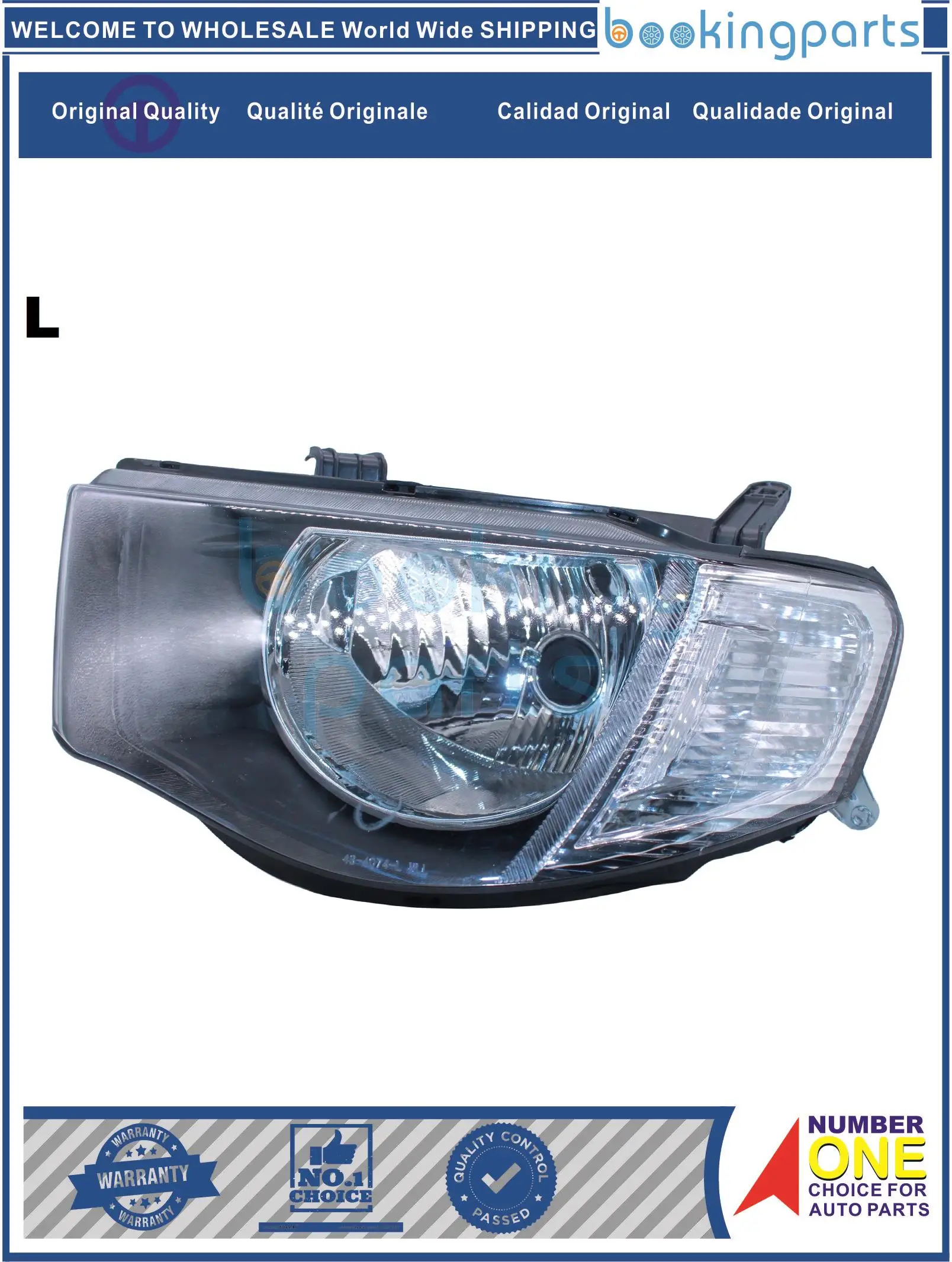 

HEA37911(L/WHITE),214-1180,2141180,8301A823 Headlamp For MITSUBISHI L200 05 [TWIN CAB CLEAR]