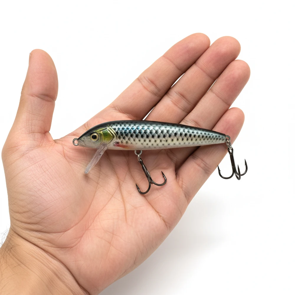 طعم أسماك البلمة 90 ملم 14 جرام طعم صلب للغرق للمياه المالحة والمياه العذبة لبايك، باس سمك السلمون المرقط