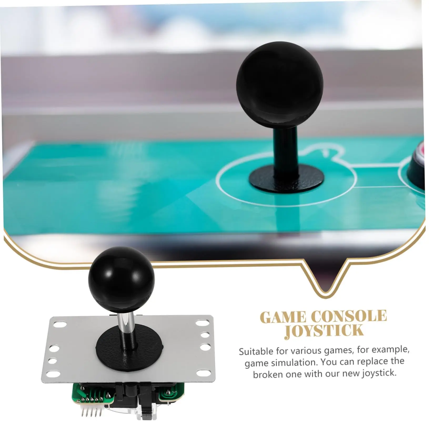 

Joystick Game Simulators Reusable Joystick Abs Circuit Board Easy Installation Game Stick for Machine One Handed Controller