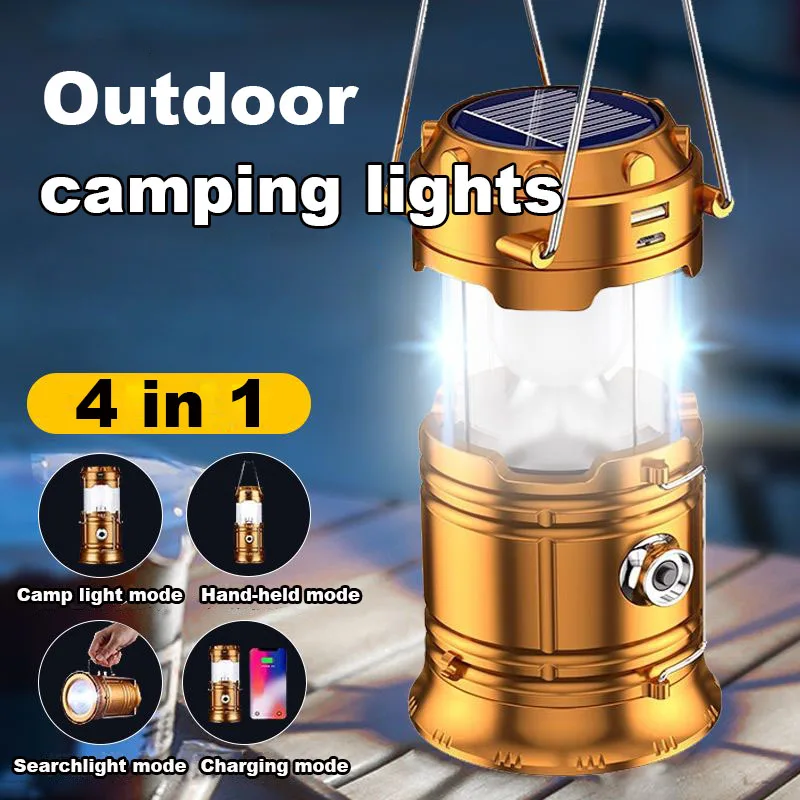 

Rechargeable Solar LED Portable Telescopic Torch Lamp Flame Flashlight Emergency For Outdoor Hiking Tent Hanging Camping Light