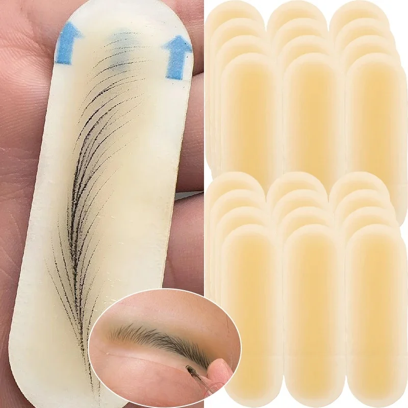 Outils de formation de tatouage en Silicone, autocollant de peau de sourcil, transfert de Protection des sourcils, rembourrage de pratique d'opération réelle, 2 à 10 pièces