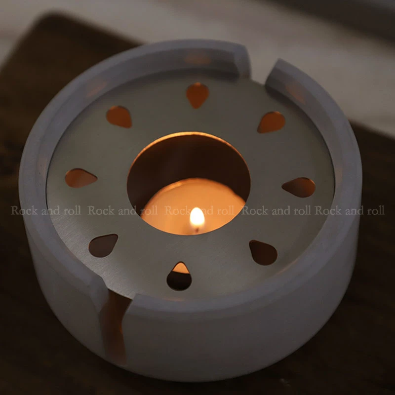 New Silicone Mold Concrete Heater Making Tealight Holder DIY Warm Wine Warm Water Tool Plaster Cement Mould