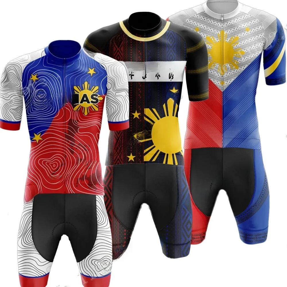 AliExpress NONE Cycling Jersey Philippines National Team 2024 Set Mens Summer Clothing Suit Road Bike Shirts Bicycle Bib Shorts MTB Wear Ropa
