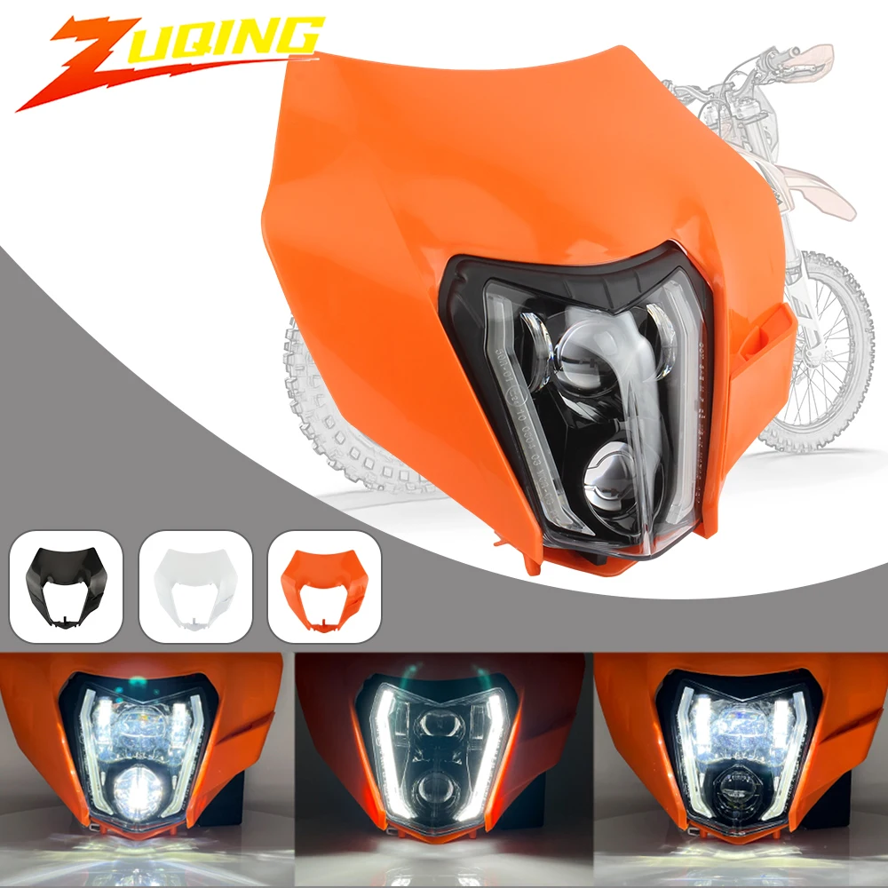 

Motorcycle LED Headlight Plate For KTM XC SX XCW EXC 125-500 2008 to 2016 Enduro Motocross Headlamp Modification Accessories