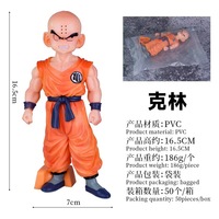 16cm Anime Super Saiyan Figurine Dragon Ball Krillin Figure Kuririn Action Figure DBZ PVC Model Doll Kids Toys Collection Gifts