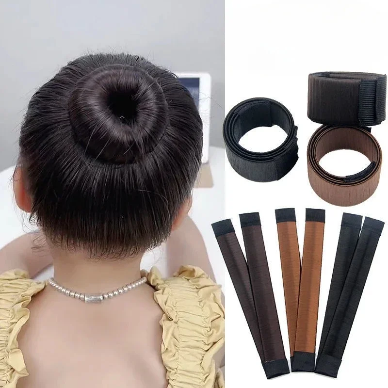Fabricant de chignon magique, outils de bricolage, bandeau de bourgeon de beignet synthétique, boule torsadée, accessoires de cheveux pour femmes et filles, doux plat français fabriqué