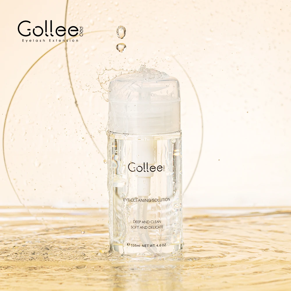 Gollee pianka do czyszczenia rzęs 50ml/100ml szczotka szampon przedłużanie rzęs czyszczenie delikatny makijaż czysty klej do rzęs Lash Foam Kit