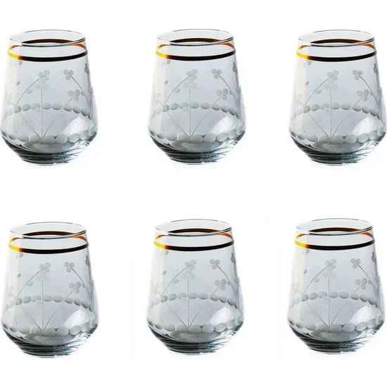 Başak Berceste Gilded 12 Pcs Allegra Soft Drink Glass