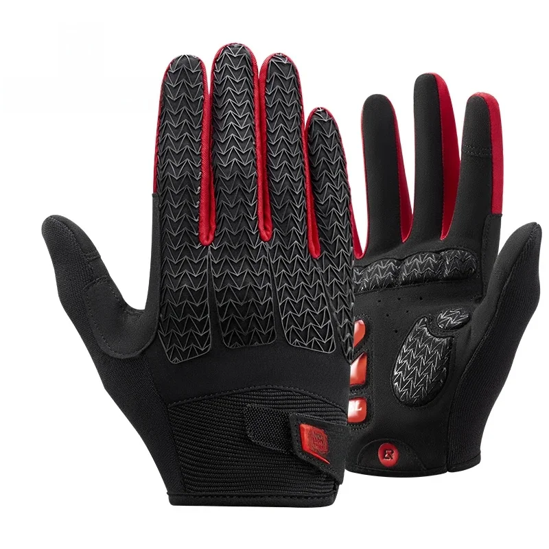 AliExpress ROCKBROS Bicycle Gloves Touch Screen Anti-slip Shockproof SBR Plam Full Finger Bike Gloves Sports MTB Road Cycling Long Gloves
