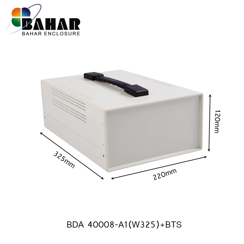 Bahar Enclosure Iron Case Wire Connection Box Metal Instrument Case Project Housing For Electronics Battery Box BDA40008-W325