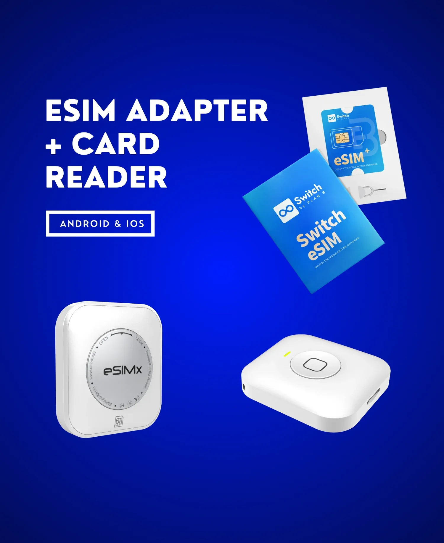 Switch eSIM Bluetooth eSIM Card Reader – Open Source, Works with iPhone & Android, No App or Account Required