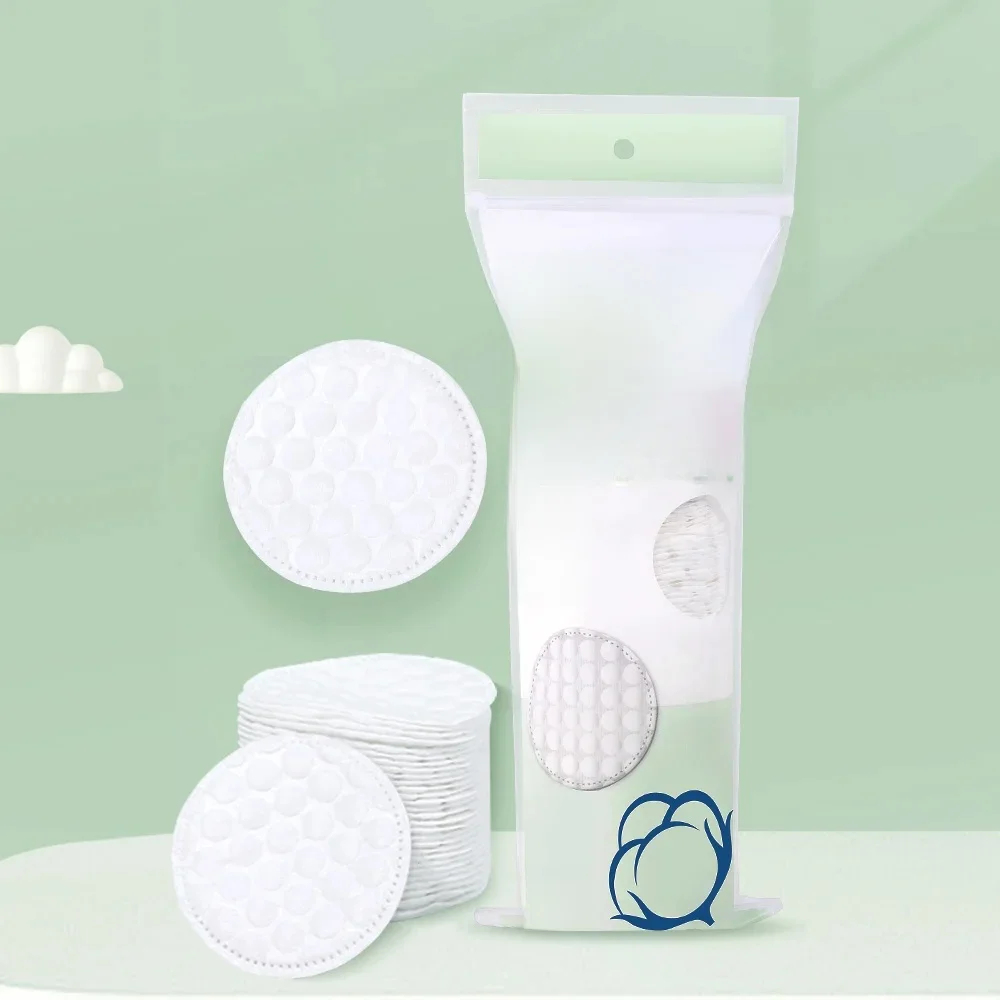 Tampons démaquillants circulaires doux et respirants, 100 pièces, tampons en coton texturés de perles double face, utilisés pour le nettoyage quotidien du visage