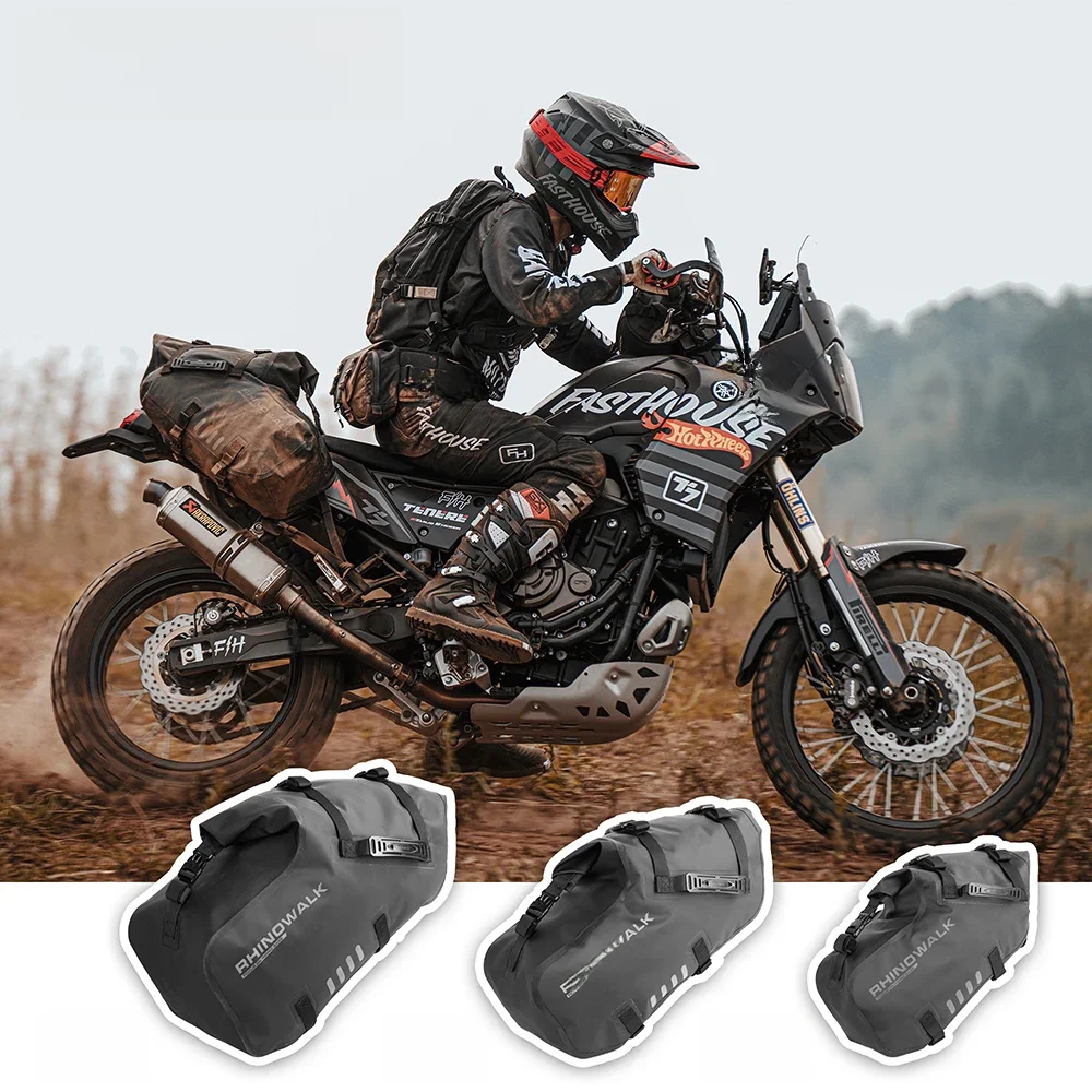 Rhinowalk Motorfiets Zijtas 18L/28L/48L 100% Waterdichte Motor Fietstas Motor Zadel Staart Seat tas 2 Stuks 2023 - afbeelding 2