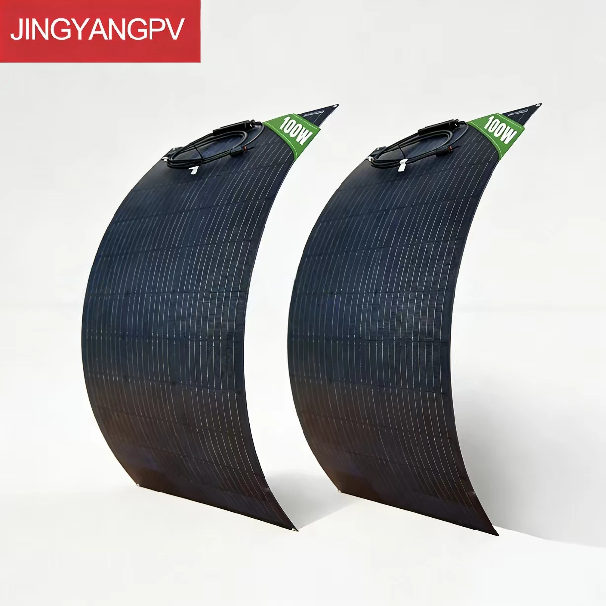 200W (2 Stück 100W) ETFE Flexibles Solarpanel, Monokristallines Tragbares Solarpanel 18V, Biegbares Panel für Batterie, Wohnmobil, Boot, Camping