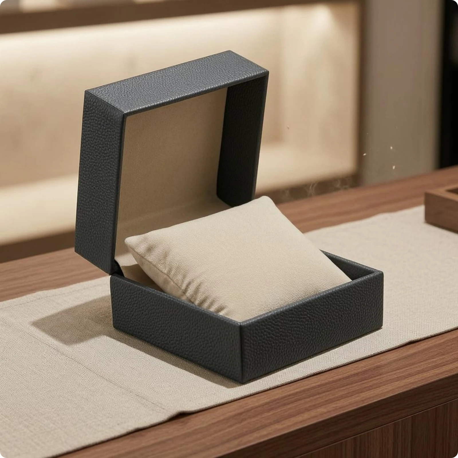 Square Watch Case Gift Box Pillow Insert PU Leather Watch Box Individual Wristwatch Display Organizer Storage Box Watch Stand