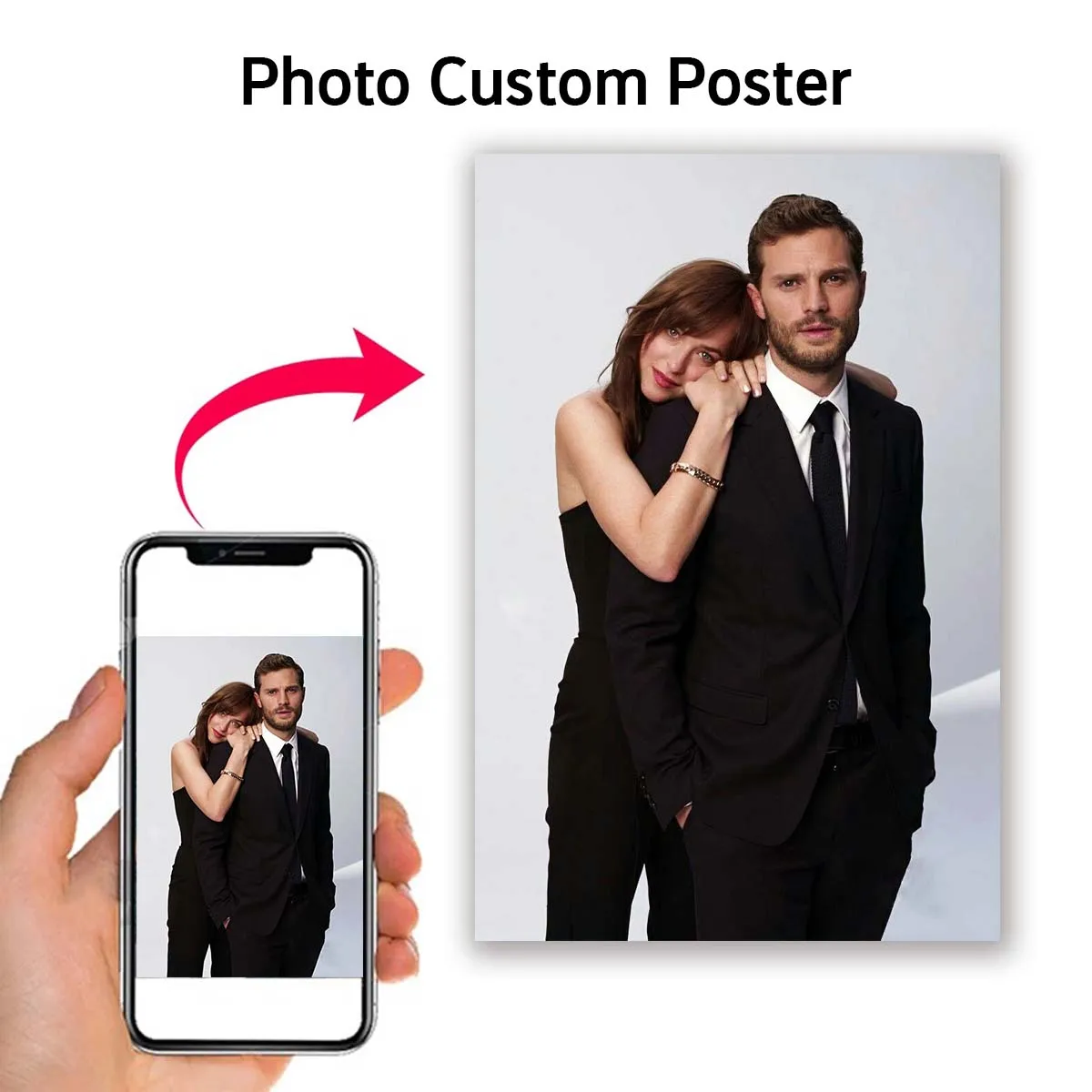 Custom Print Canvas Painting From Your Photos Wedding Birthday Poster Wall Art Decoration Pets Family Landscape Picture Decor view 3