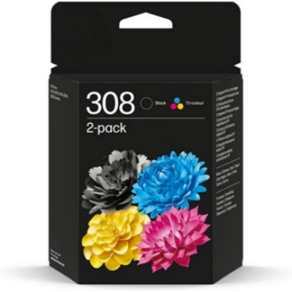

New Arrivals High Quality Compatible 308 2-Pack Original Ink Cartridge for HP Black/Tri-color Combo 6L6S6UE