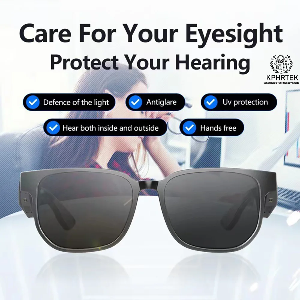 

20 шт. GS09 умные Bluetooth-очки солнцезащитные очки для звонков, музыки, езды на велосипеде, уличных линз, антисинего света