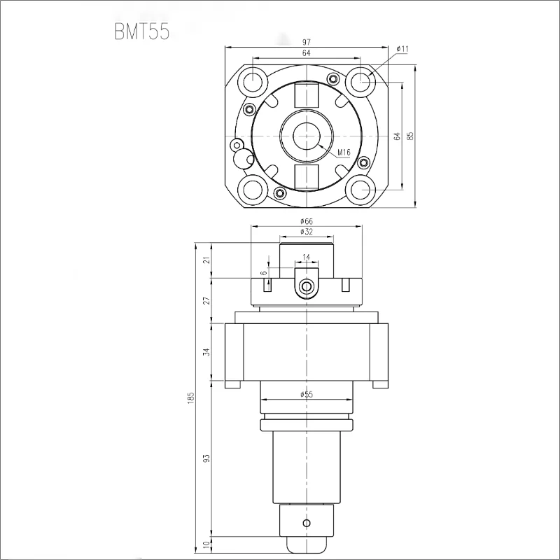 Lathe tool holder BMT45 BMT55 BMT65 High Quality Turret Tool Holders With Milling Cutter 0 Degree Driven Live