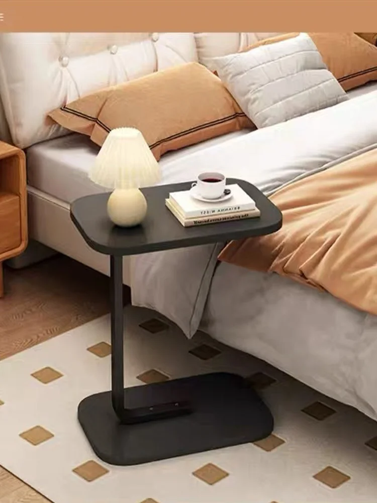 Sofa Bed Side Table, U-shaped Nordic Side Table with Tabloid, Small All-purpose Side Table, Elegant and Modern