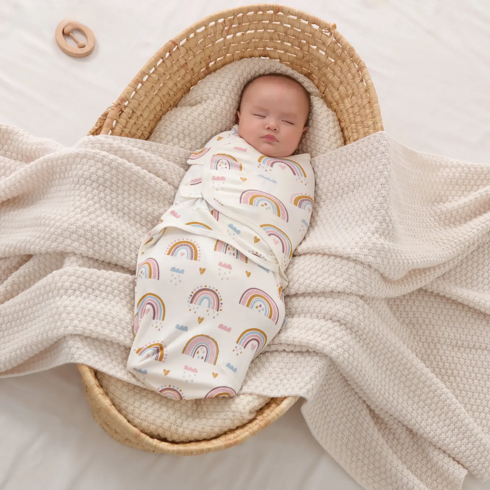 Insulaire 1pc bébé lange d'emmaillotage doux cocon bébé couvertures nouveau-né lange d'emmaillotage infantile couverture chaude bébé literie couverture