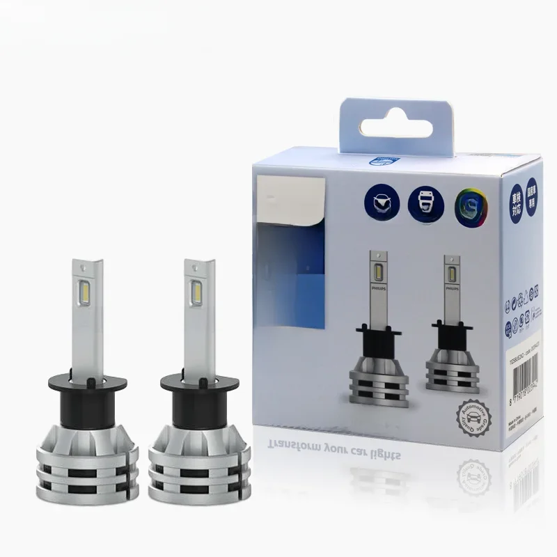 Philips-Farol LED Ultinon Essential G2, Super Branco, Feixe Alto e Baixo, Lâmpadas Originais, 6500K,