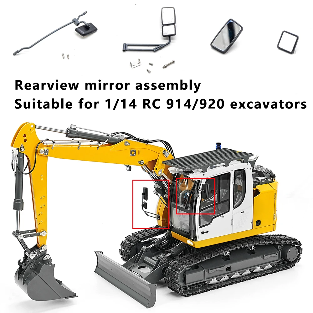 

CUT Model 1/14 914/920 RC Hydraulic Model Rearview Mirror Assembly Universal Model Accessory
