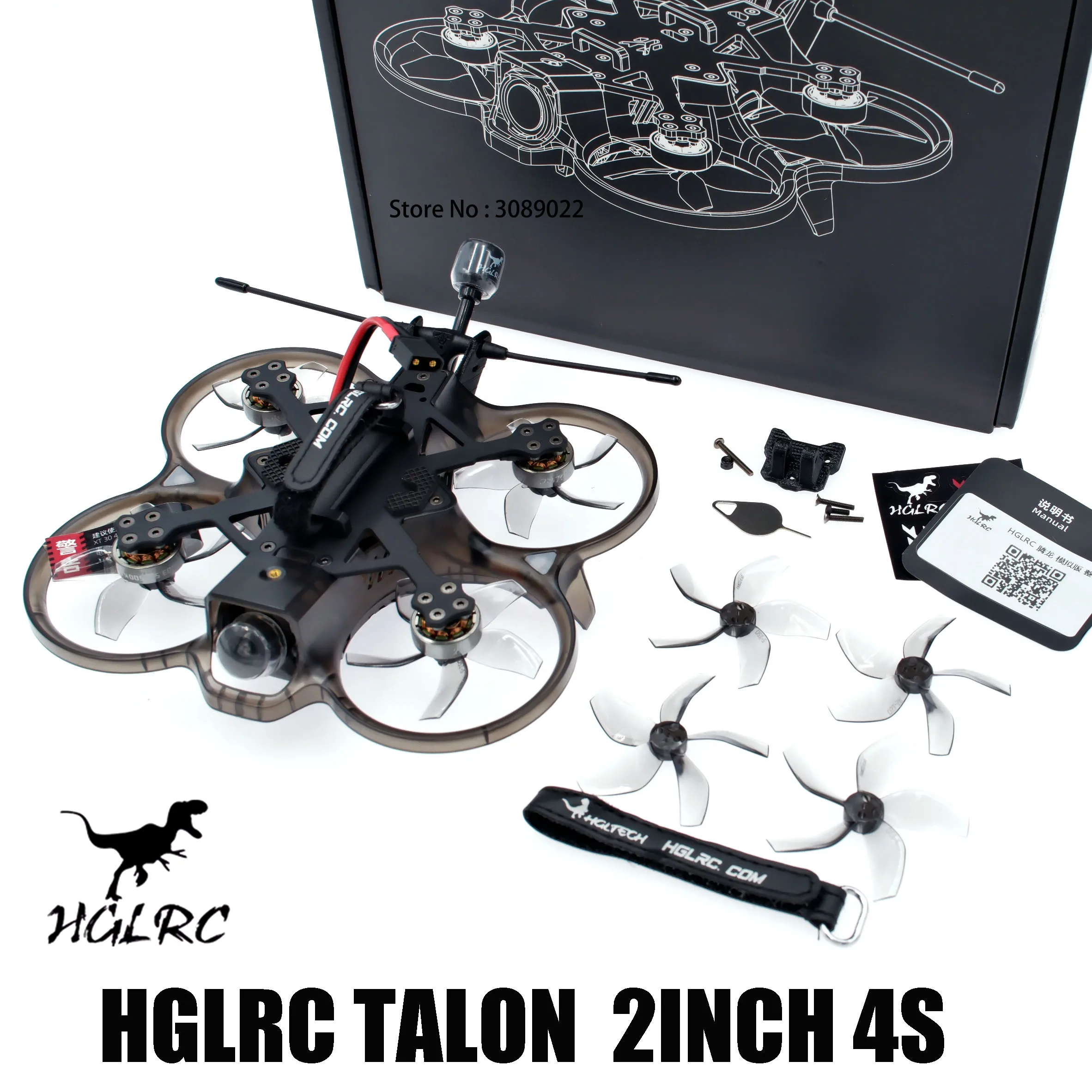 HGLRC Talon 2inch Cinewhoop SPECTER 15A AIO ZEUS 800mW Analog / DJI O3 1303.5 5500KV Motor For RC FPV Drone Mobula 7 Pavo20