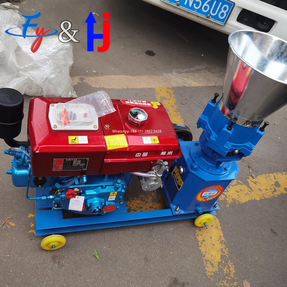 A set of 180 model diesel pellet machine 4mm disk, electric start. Shipping to Portugal