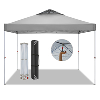 Gazebo 3x3m Waterproof Winterproof UV Protection 50+ Foldable Popup Gazebo Height Adjustable Party Tent For Beach Garden Camping