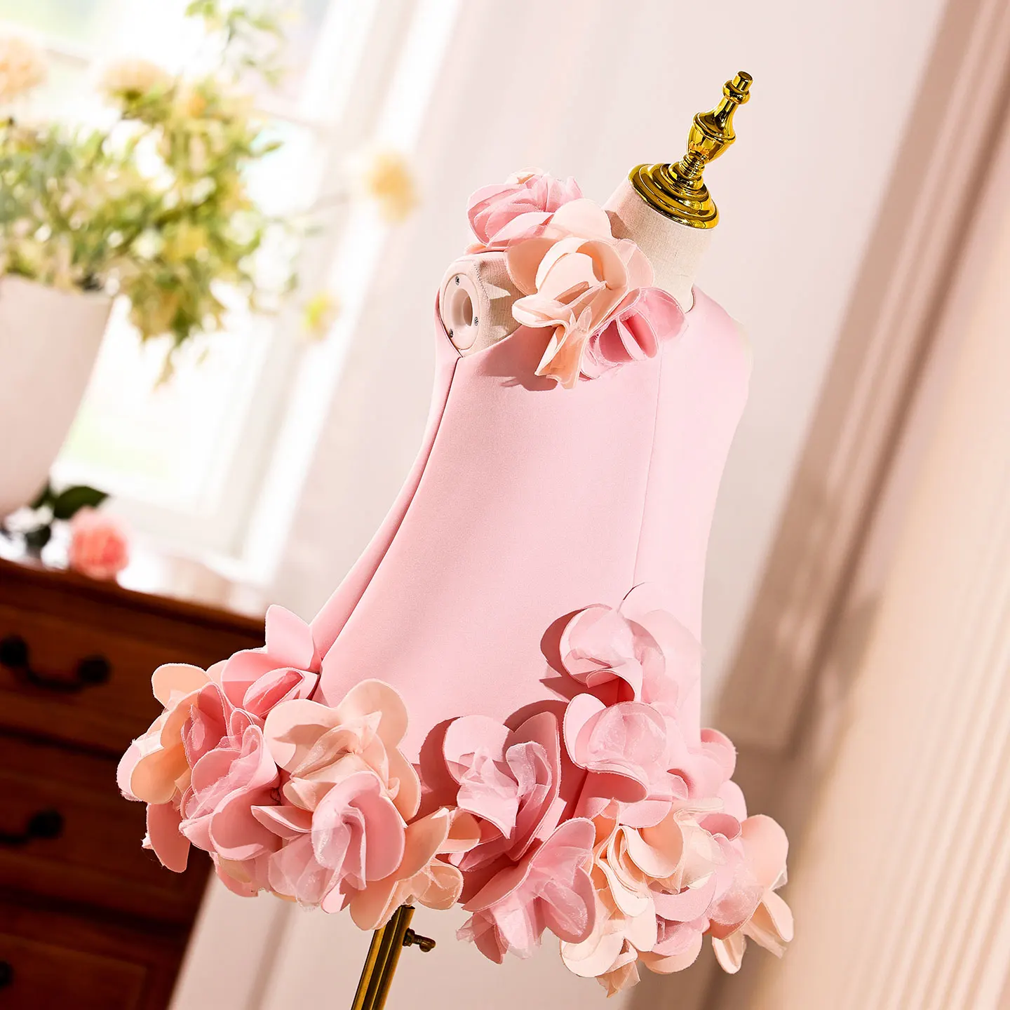 Dreamy Vow J073 Elegante abito bianco Dubai per ragazza Rosa Eid al-Fitr Vestiti per bambini per matrimoni Compleanno Festa di festa 2025