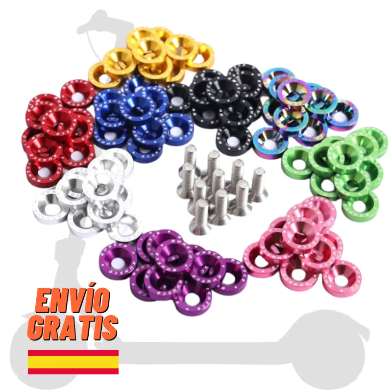 ✅Screws Washers Aluminum Decoration Electric Scooter Smartgyro Speedway / Rockway / Crossover / Cecotec Bongo Serie Z / Dualtron Thunder / Skateflash / Brigmton / SK8 / ICE Q5 / Kaabo Mantis 10 / Joyor / VSSET