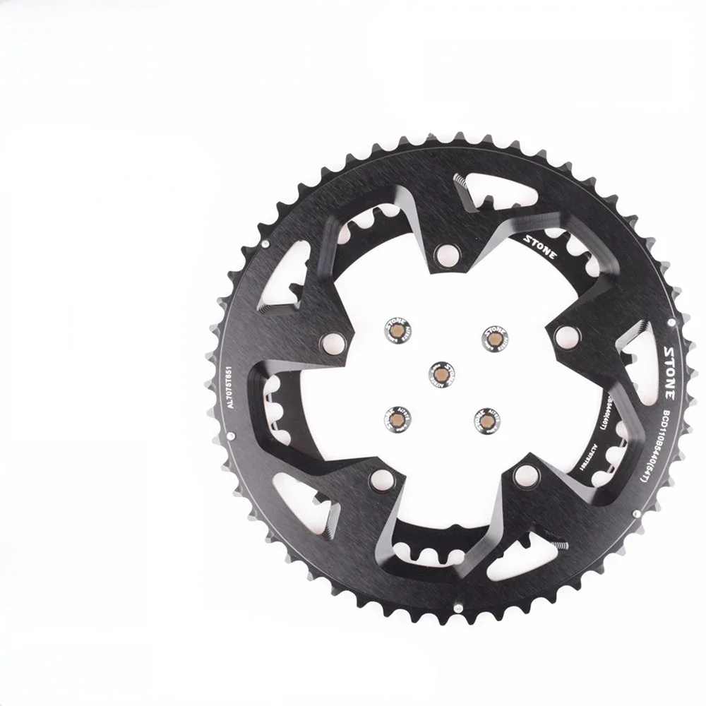 AliExpress NONE Stone  Round Double bicycle Chainring 110bcd 2x 5236T 5339T 5440T 5034T for Red Rival S350 S900 R otor Force 110 BCD 5 Bolts