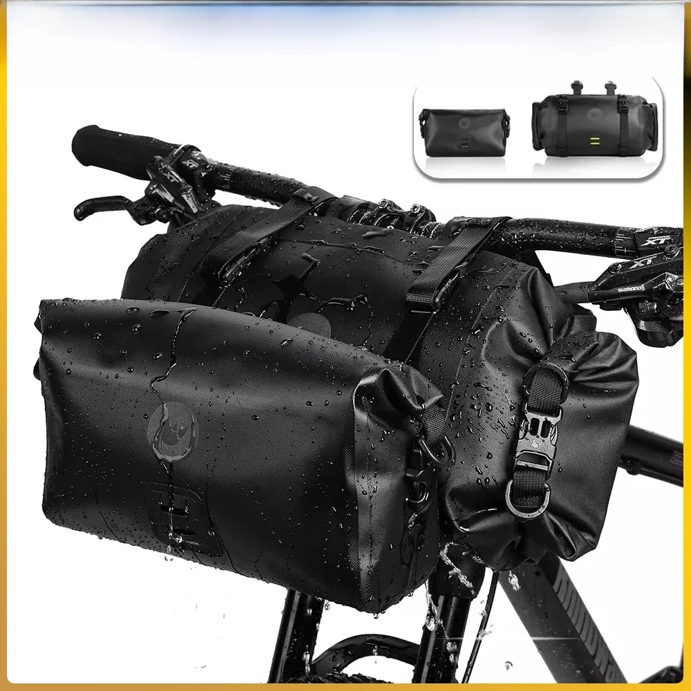 AliExpress Rhinowalk Bicycle Bag Waterproof Big Capacity Handlebar Bag 1 or 2-piece Front Tube Cycling Bag MTB Frame Trunk Bike Accessories