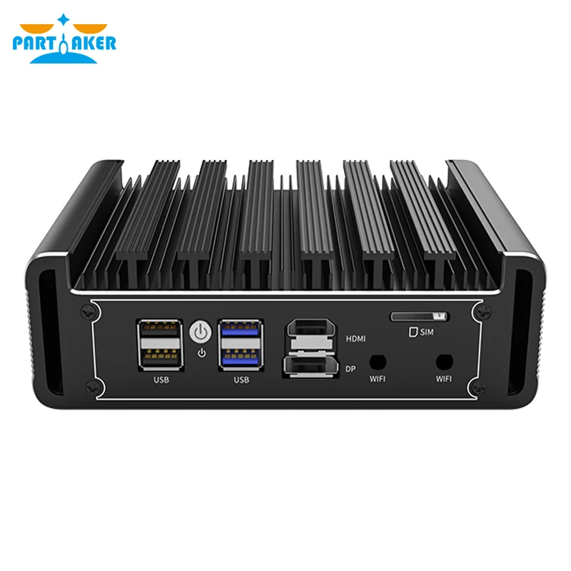 H7 2.5G Firewall Mini PC i7/i5/i3 Quad LAN Router Tanpa Kipas OPNsense pfSense 4K Dual Display VPN
