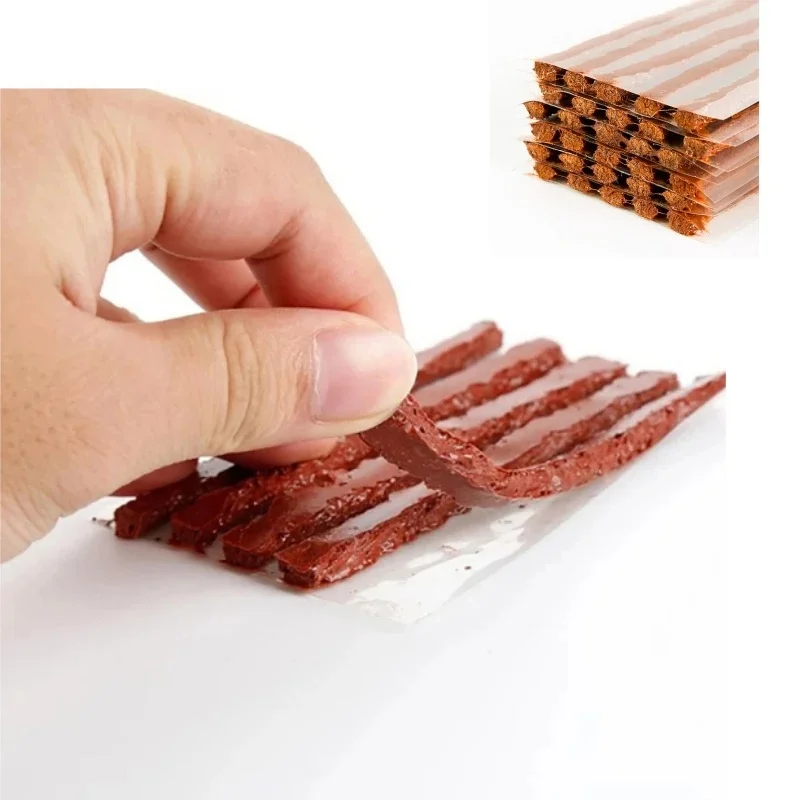 Bandes de réparation de pneus, 1/4/10 pièces, joints de colle en caoutchouc sans chambre à air pour voiture moto, Kit de crevaison de pneus, mèches, vers, accessoires d'outils