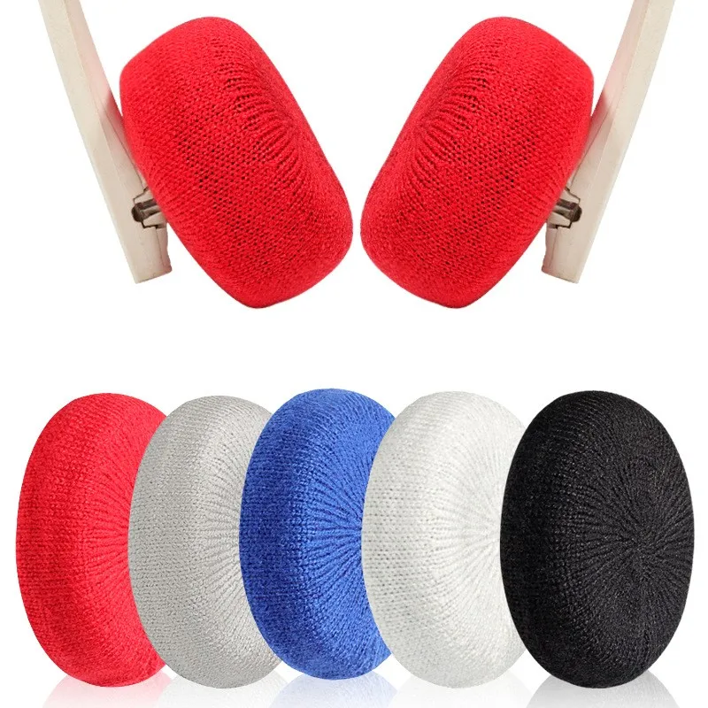 2 paar Gestrickte Stoff Staubdicht Schützen Staub Abdeckung Schutz für Beats Solo 2 3 Kopfhörer Polsterset Hörmuschel Dehnbar Waschbar
