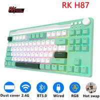 Royal Kludge RK H87 Wireless Mechanical 87 keys Hot-wappable RGB Backlit Tri-Mode 2.4G/USB-C/Bluetooth Garmer Keyboard Keyboard