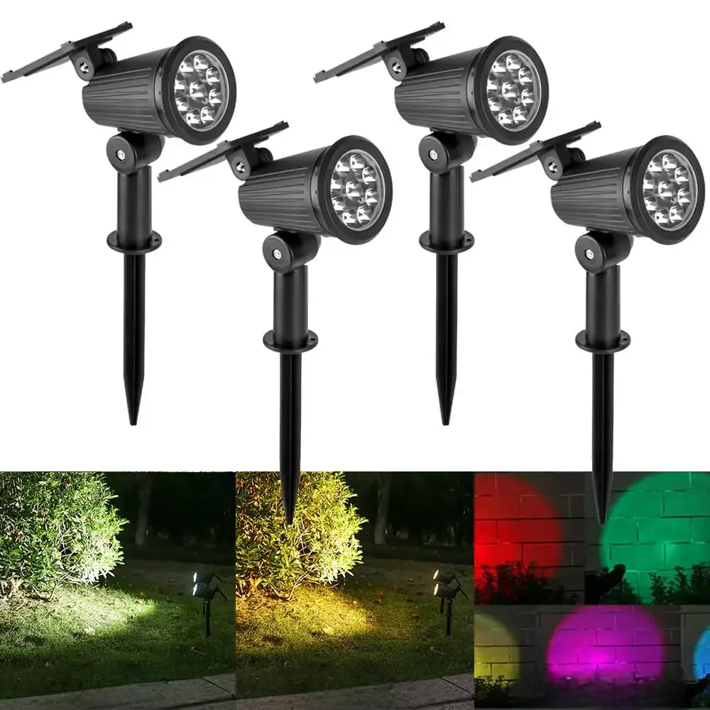 9-LED Solar Spot Light Outdoor waterdichte spots Solar tuinverlichting Landschapsverlichting Decoratie Pathway Gazonlamp - afbeelding 2