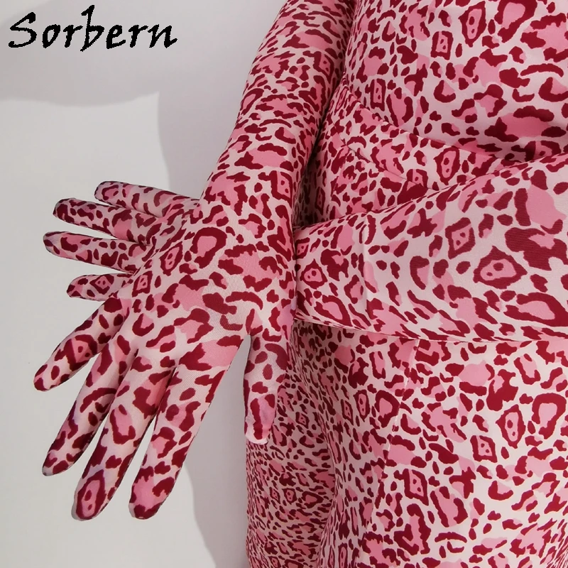 Sorbern ดอกไม้ชุดบอดี้สูทยืด Catsuit ถุงมือส้นสูง Wedge Custom To Thong Bodysuit Jumpsuit Legging Boot