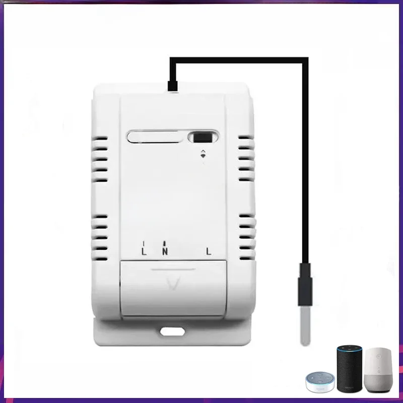 Interruptor de temperatura inteligente Tuya WiFi, Termostato para monitoramento do consumo de