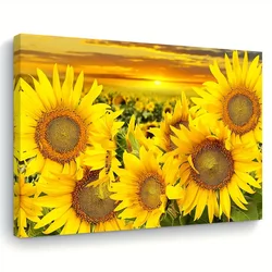 Enchanting sunflower canvas decorative painting, suitable for home and office decoration, the perfect gift for any occasion, 11.
