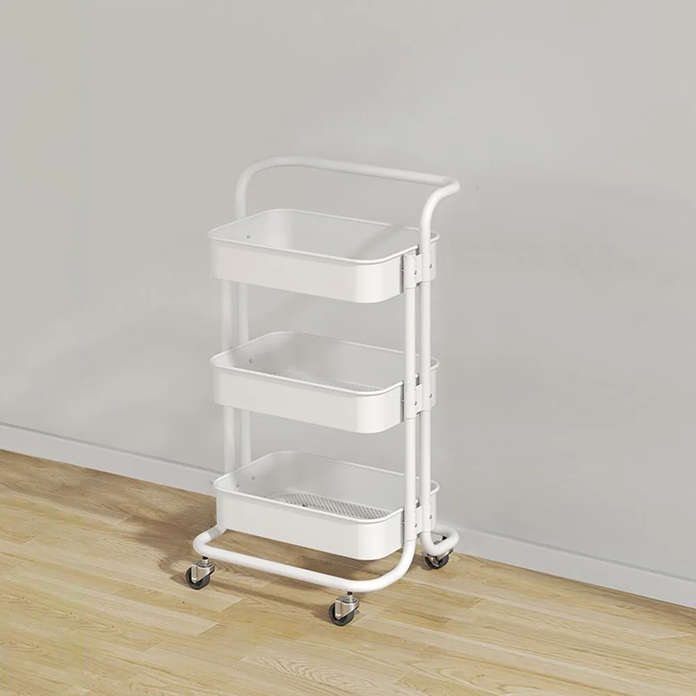 Iron shelf mobile kitchen room all-use storage box JW10