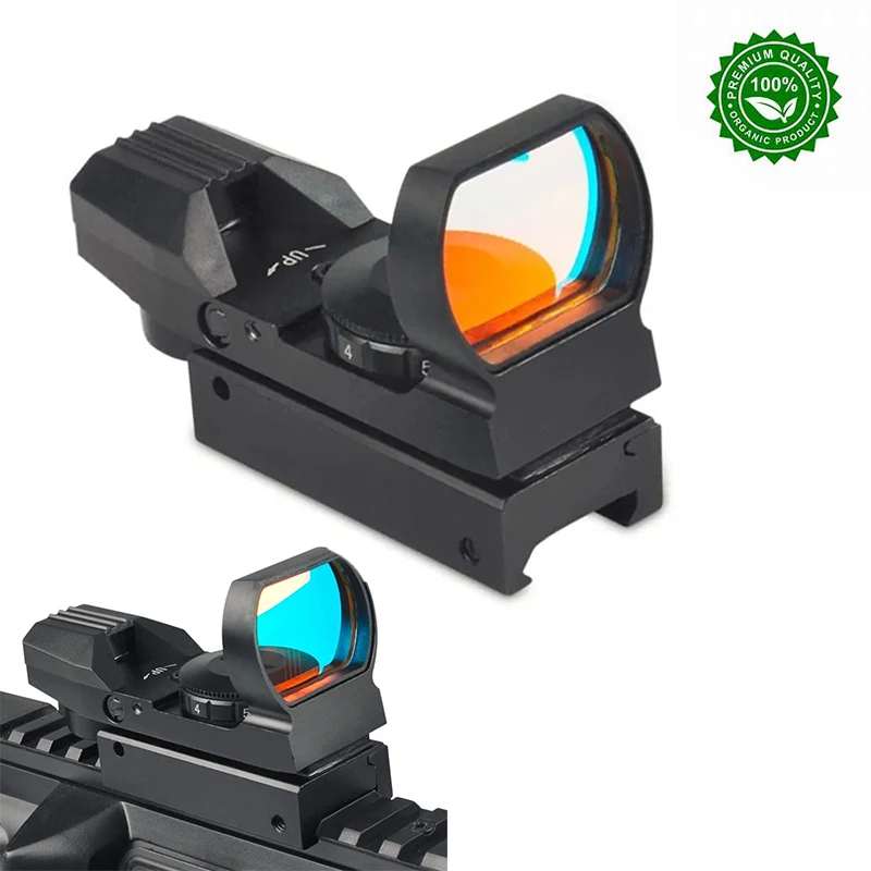 Hunting Reflex Sight Optical 1x22x33mm Riflescope Red Dot Illuminated Dot Mira 4 Adjustable Reticles For 20mm Picatinny Rail