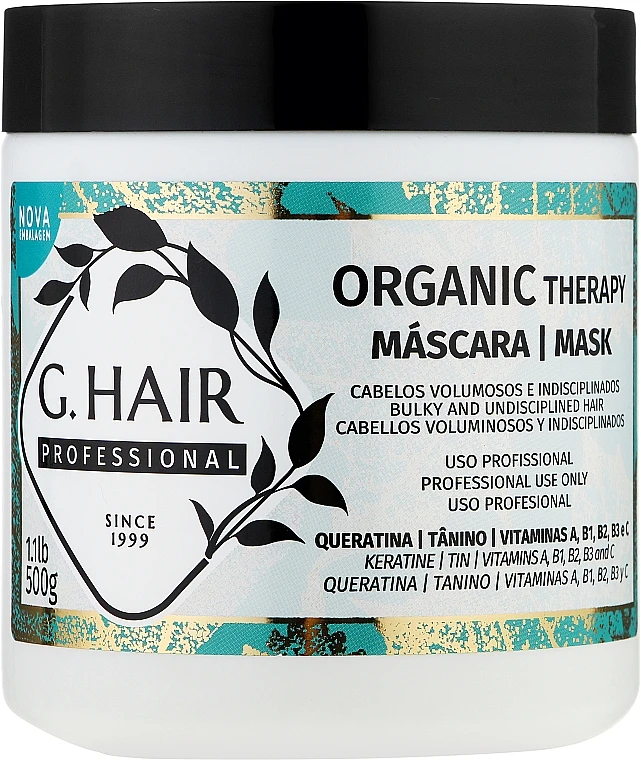 G.Hair B-tox Hair Mask Organic Therapy for Voluminous and Undisciplined Hair 500g