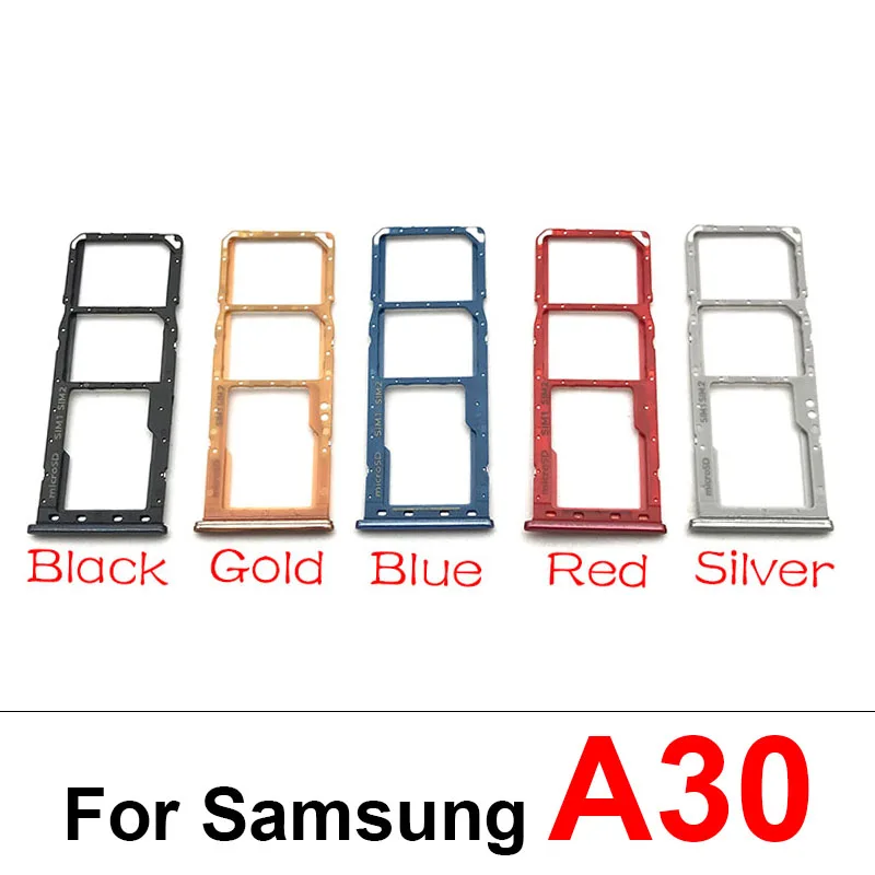 New For Samsung A10 A20 A30 A50 A305F A505F A305 A505 Dual SIM Card Tray Slot Holder Adapter Accessories