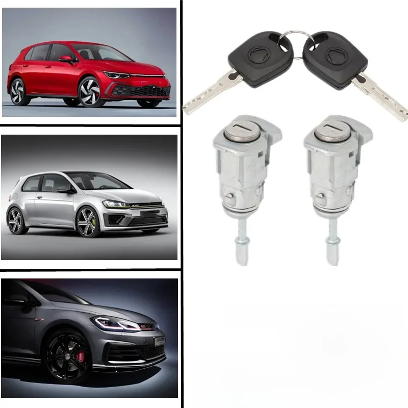 Cylindre de serrure de porte pour VW Golf Mk4 Bora Jetta Passat POLO 9N Fox Beetle Transporter T5 AUDI A6 SKODA FABIA 604837167 604837168