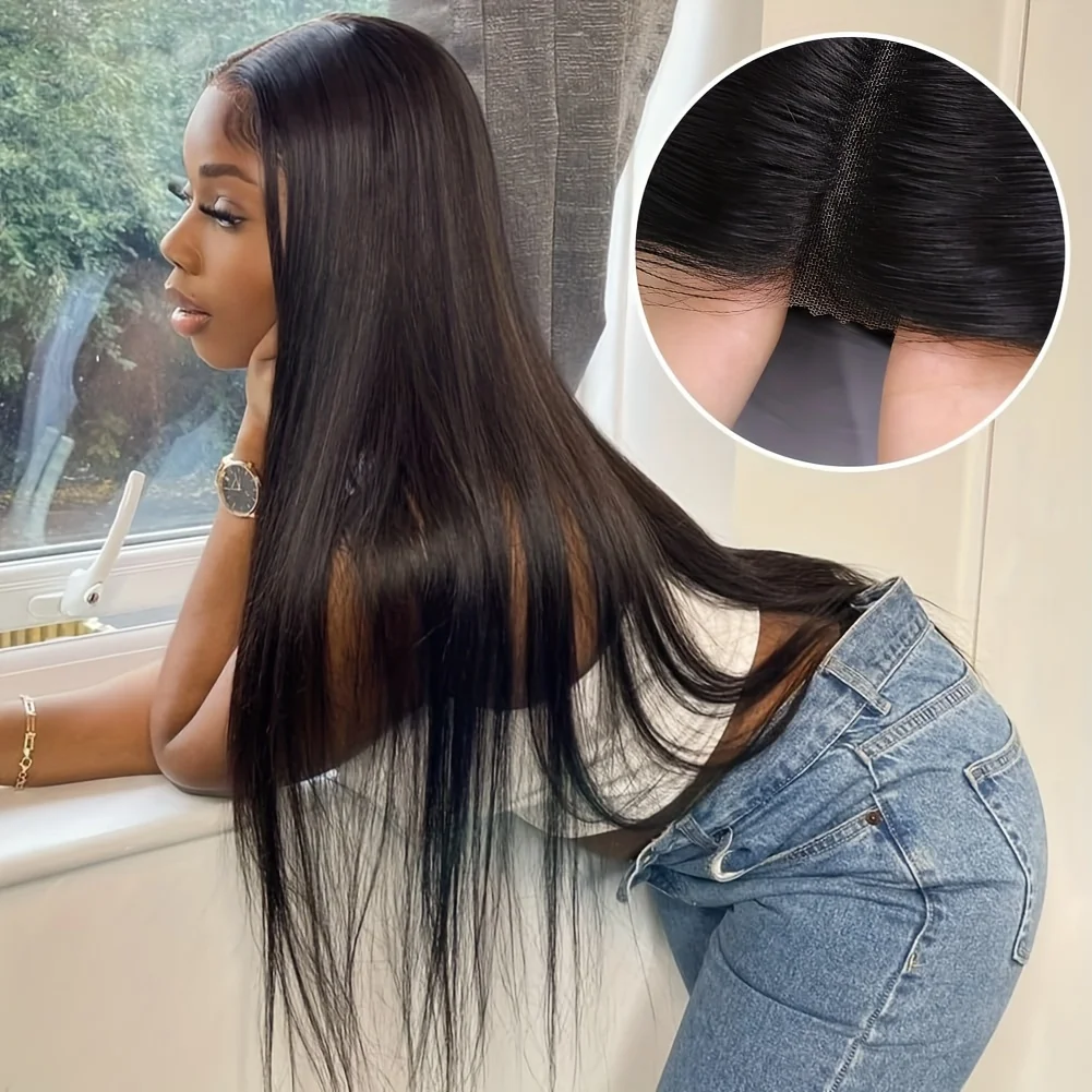 Glueless Wig  Ready To Wear 30 34 Inch Bone Straight HD Lace Frontal Wig 100% Human Hair 4x4 5x5 Transparent HD Lace Front Wig