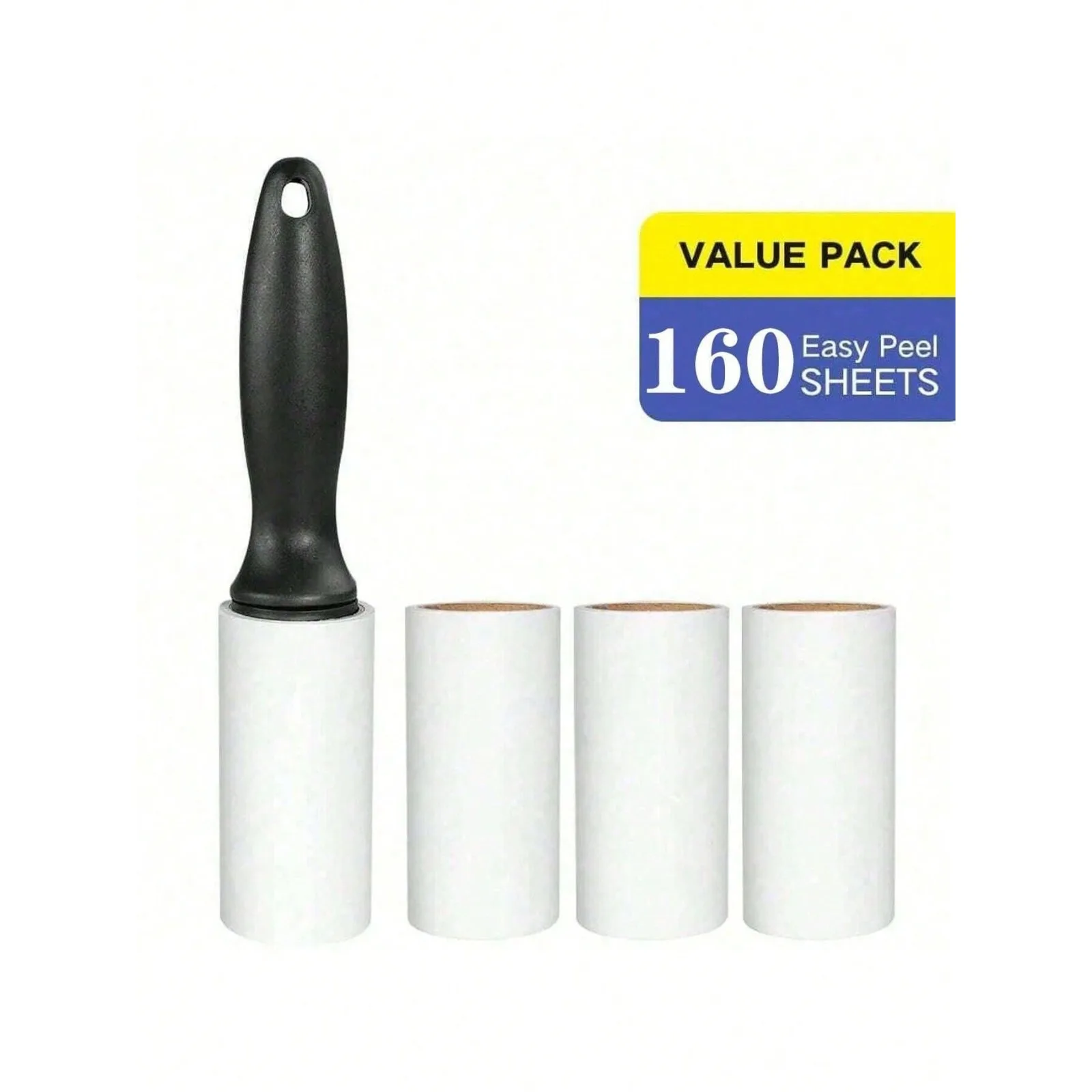 80/160 Sheets Ultra Strong Adhesive Lint Roller - Pet Hair Remover - Set Includes 1 Handle And 2/4 Refills, Suitable For Car Car